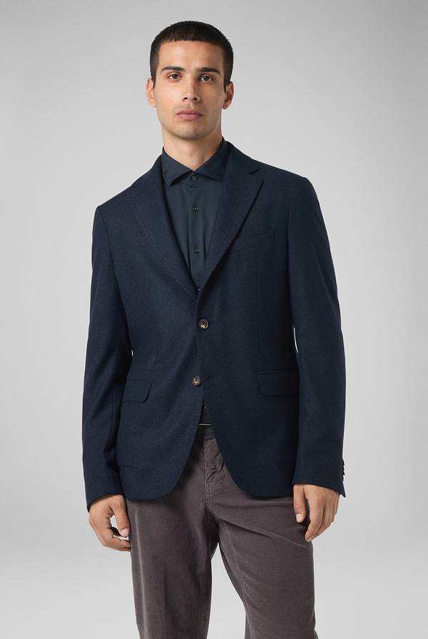 Pull Pal Zileri Giacca in lana tecnica con motivo spina di pesce Fornitura limitata