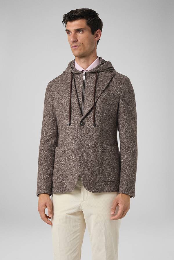 Pull Pal Zileri Giacca in lana tecnica con pettorina e cappuccio removibili Presa