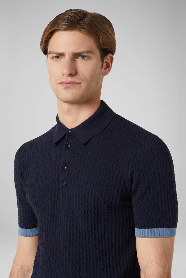 Pull Pal Zileri Polo con cuciture 3D Saldi Di Fabbrica