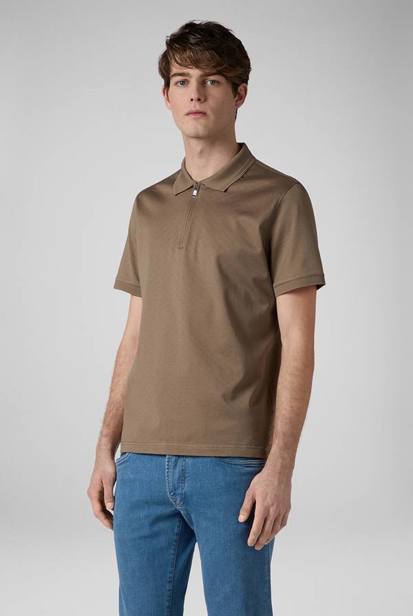 Pull Pal Zileri Polo con monogramma allover Italy