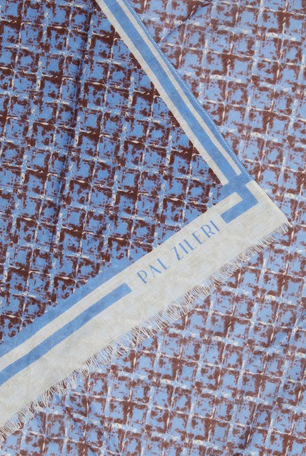 Pull Pal Zileri Sciarpa in modal e lana con fantasia geometrica In Vendita