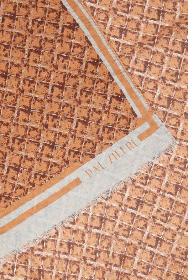 Pull Pal Zileri Sciarpa in modal e lana con fantasia geometrica Saldi