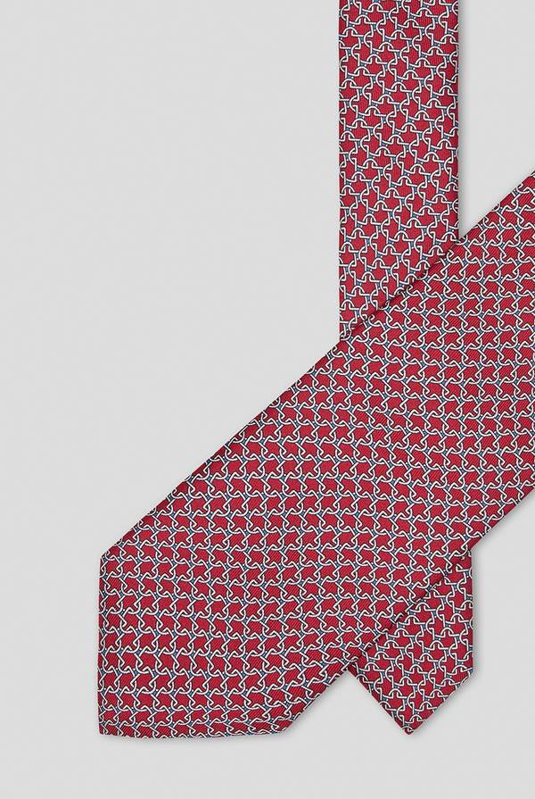 Pull Pal Zileri Cravatta in pura seta stampata con motivo geometrico Qualità Garantita