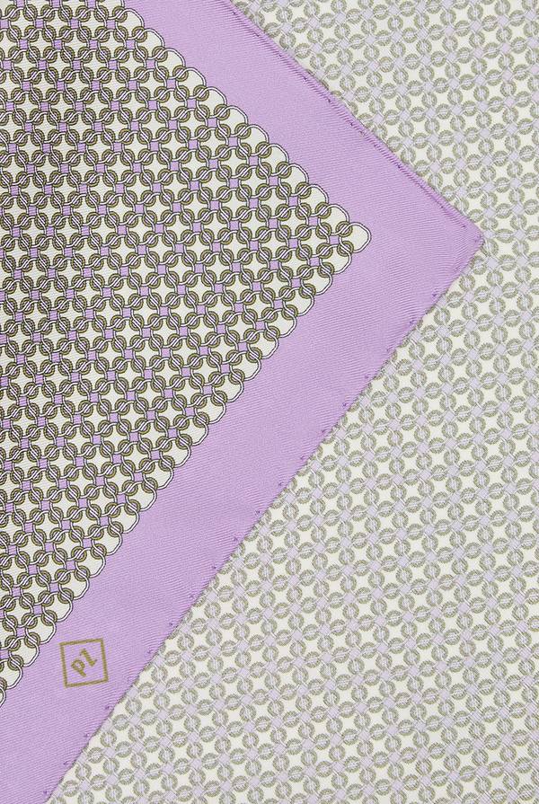 Pull Pal Zileri Pochette in seta stampata con piping a contrasto Promozione Limitata