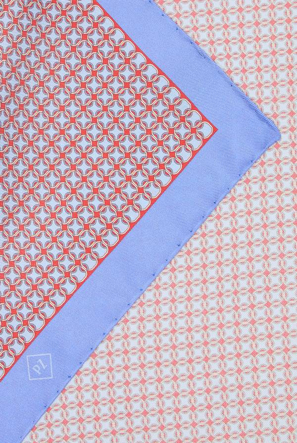 Pull Pal Zileri Pochette in seta stampata con piping a contrasto Saldi