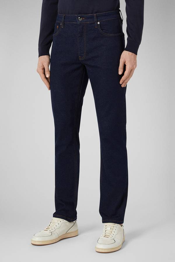 Pull Pal Zileri Denim lavaggio scuro Saldi Di Fabbrica