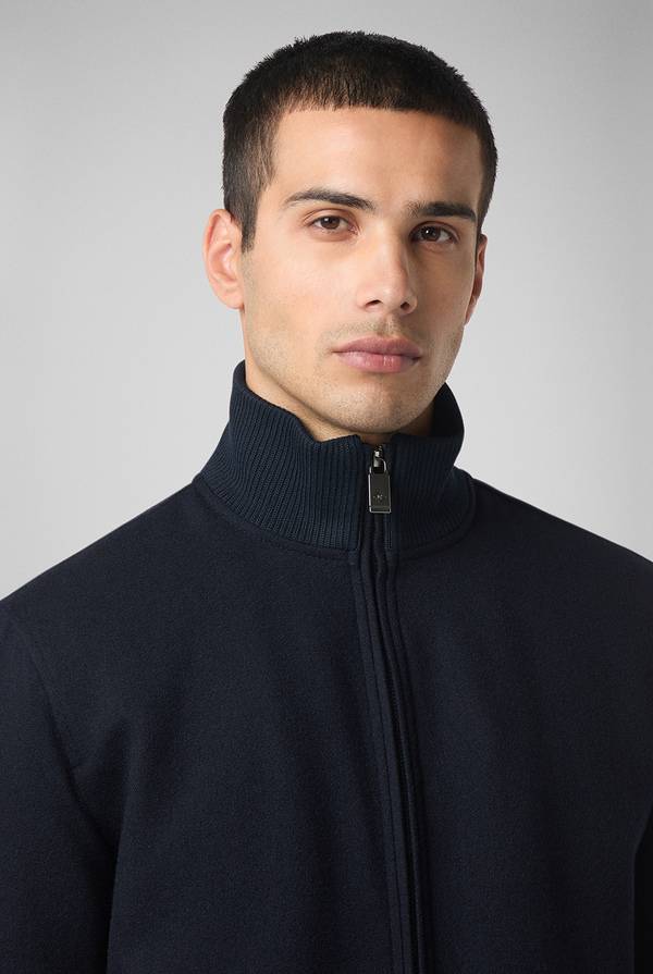 Pull Pal Zileri Bomber in lana tecnica con finiture in maglia a contrasto Prezzo Ridotto
