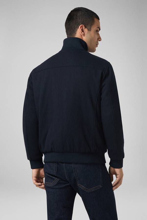 Pull Pal Zileri Bomber in lana tecnica con finiture in maglia a contrasto Prezzo Ridotto