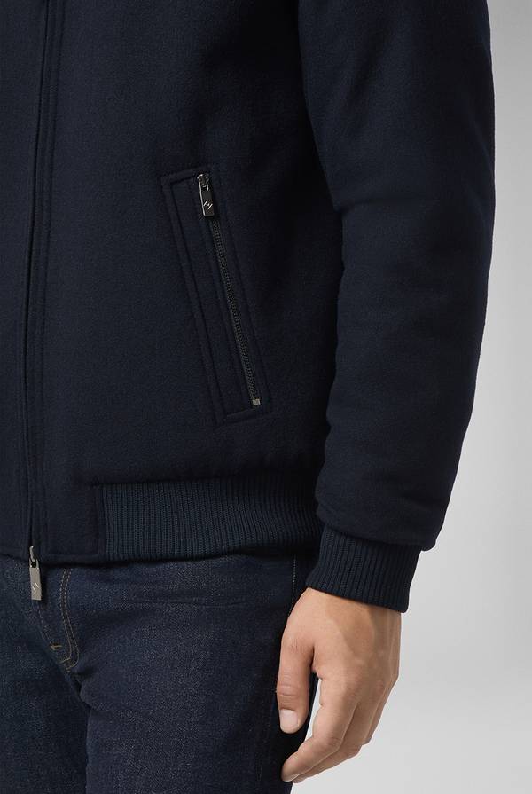 Pull Pal Zileri Bomber in lana tecnica con finiture in maglia a contrasto Prezzo Ridotto