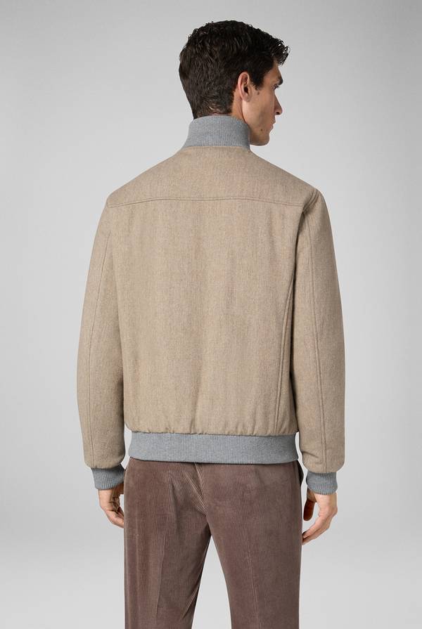 Pull Pal Zileri Bomber in lana tecnica con finiture in maglia a contrasto Convenienza