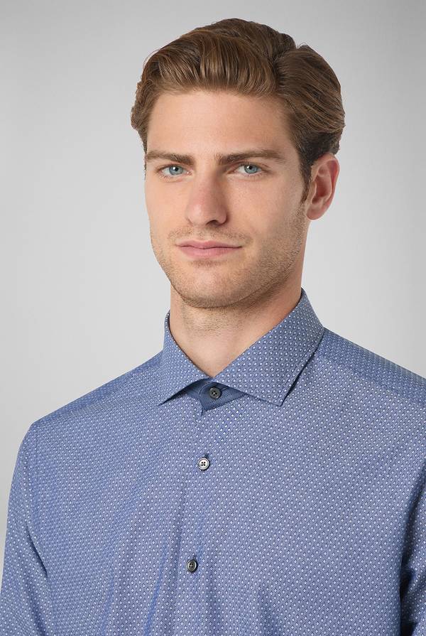 Pull Pal Zileri Camicia micro jacquard con collo Torino Saldi