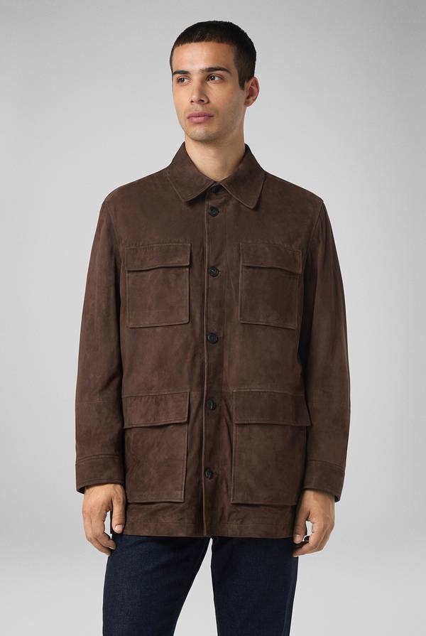 Pull Pal Zileri Field Jacket in camoscio Vendita Calda