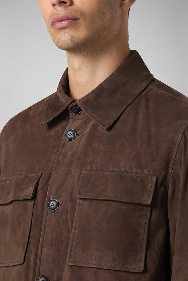 Pull Pal Zileri Field Jacket in camoscio Vendita Calda