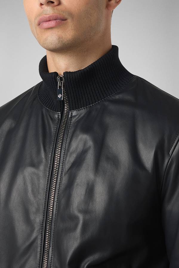 Pull Pal Zileri Bomber in pelle con colletto stand up I Più Venduti