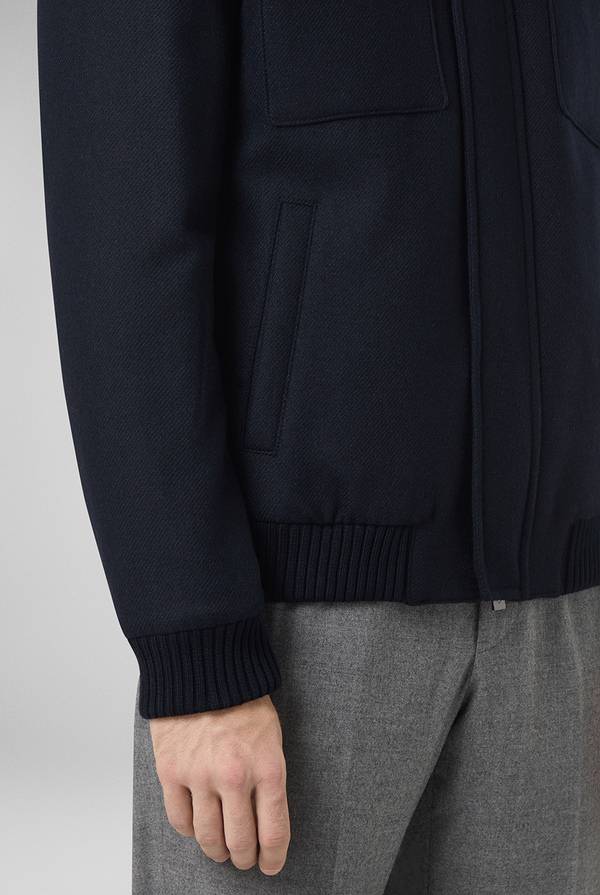 Pull Pal Zileri Blouson in lana blu navy Vendite Flash