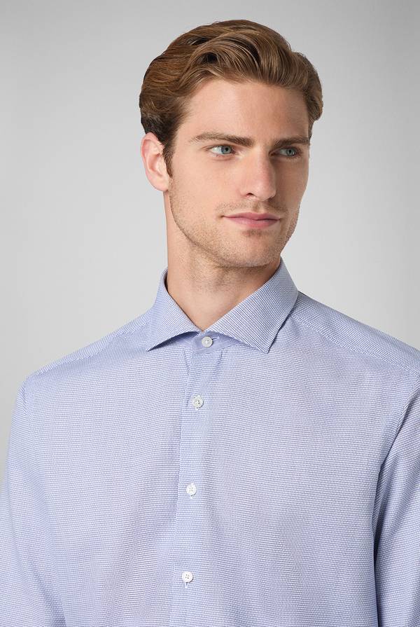 Pull Pal Zileri Camicia micro jacquard con collo Torino Moda
