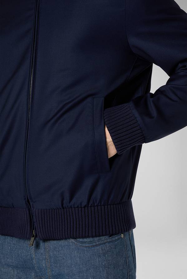 Pull Pal Zileri Bomber in lana resistente all'acqua Presa