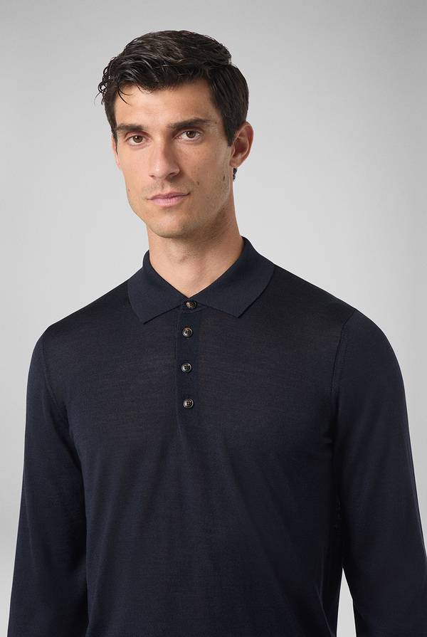 Pull Pal Zileri Polo in lana e seta Nuova