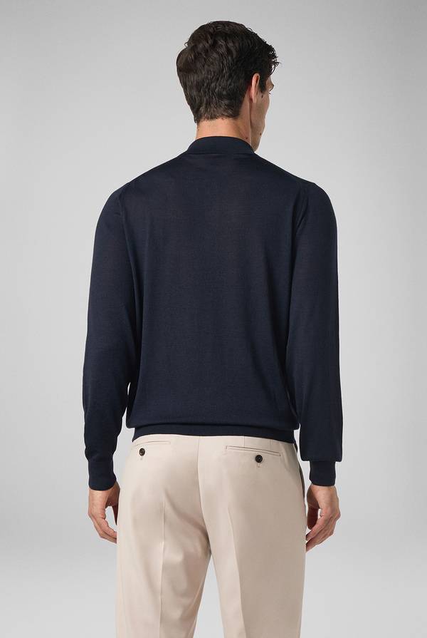 Pull Pal Zileri Polo in lana e seta Nuova