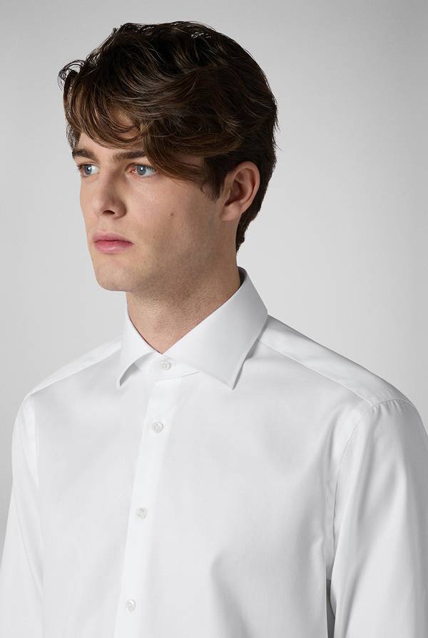Pull Pal Zileri Camicia in cotone con trattamento anti-piega azzurra Nuovo