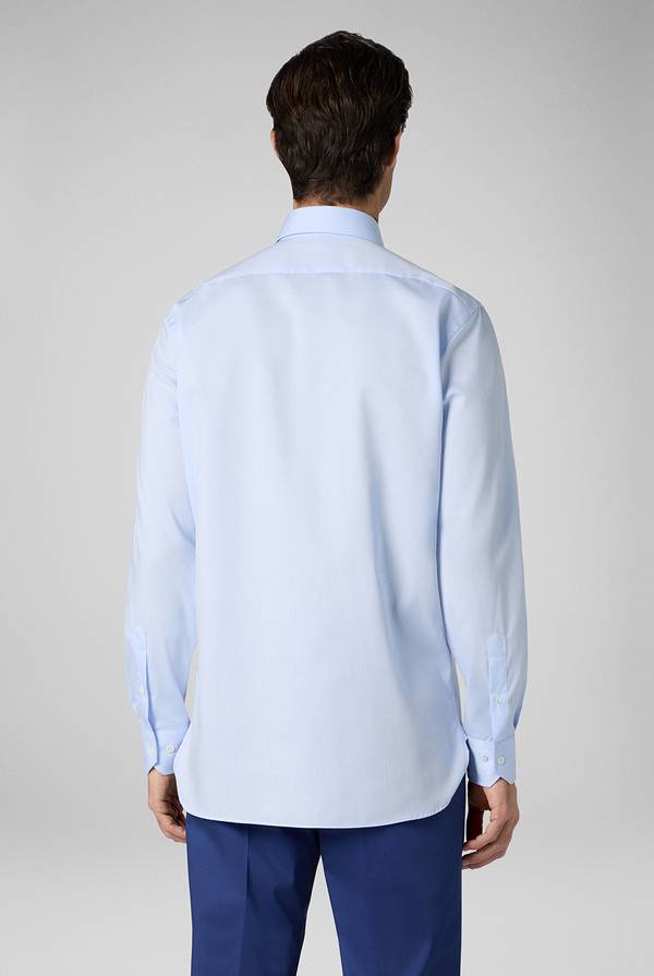 Pull Pal Zileri Camicia azzurra in cotone con collo Milano Outlet