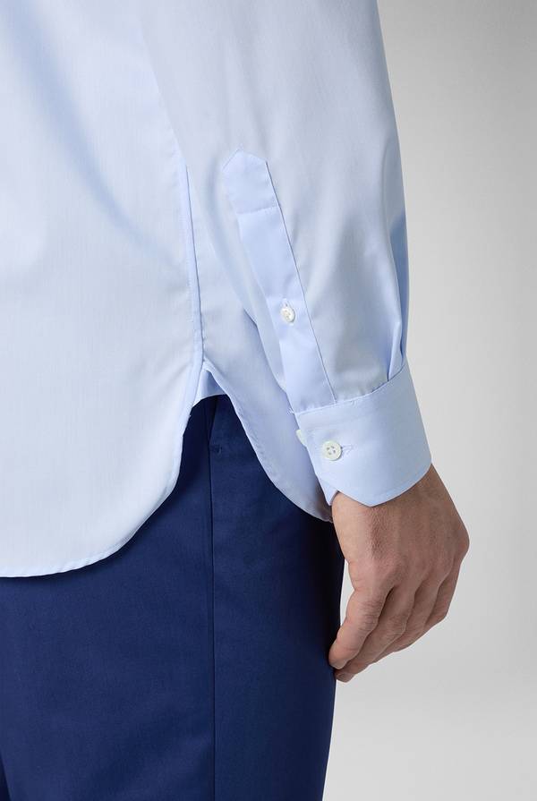 Pull Pal Zileri Camicia azzurra in cotone con collo Milano Outlet