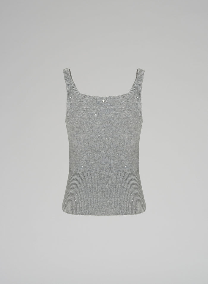 Lorena Antoniazzi TOP IN MAGLIA Saldi Di Fabbrica