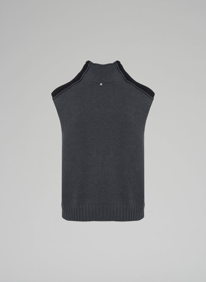 Lorena Antoniazzi GILET IN MAGLIA Nuovo