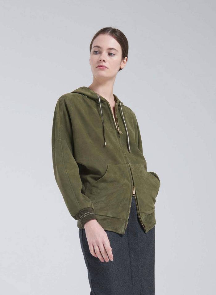 Lorena Antoniazzi BOMBER IN SUEDE Prezzo Ridotto