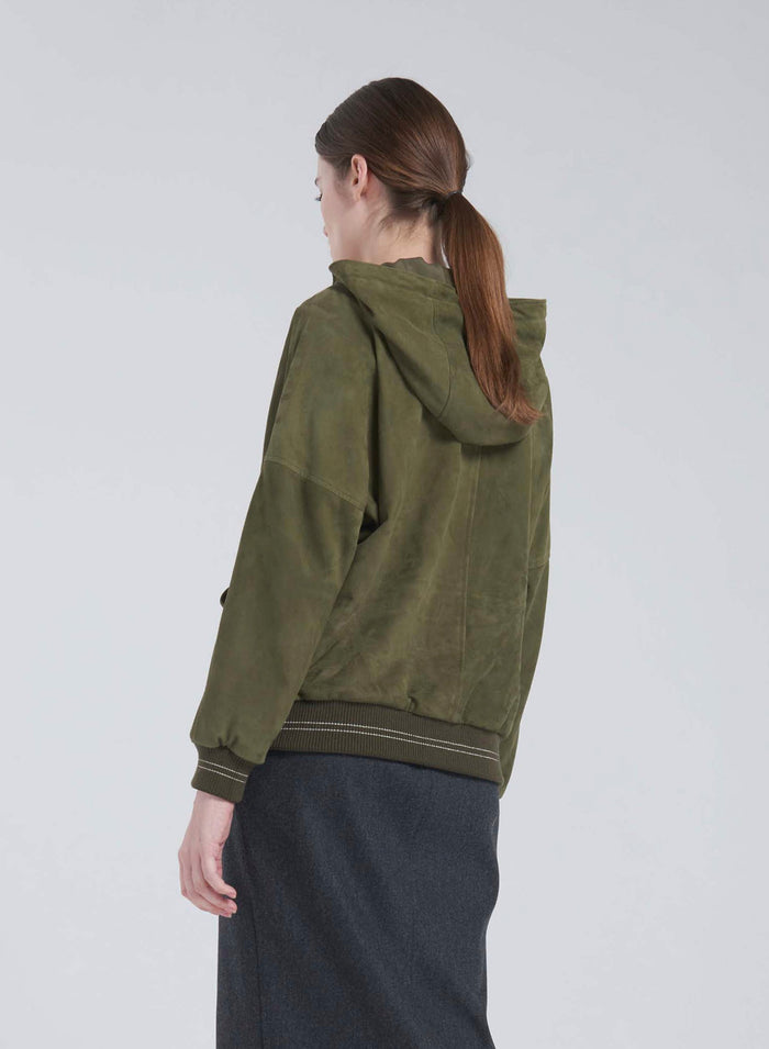 Lorena Antoniazzi BOMBER IN SUEDE Prezzo Ridotto