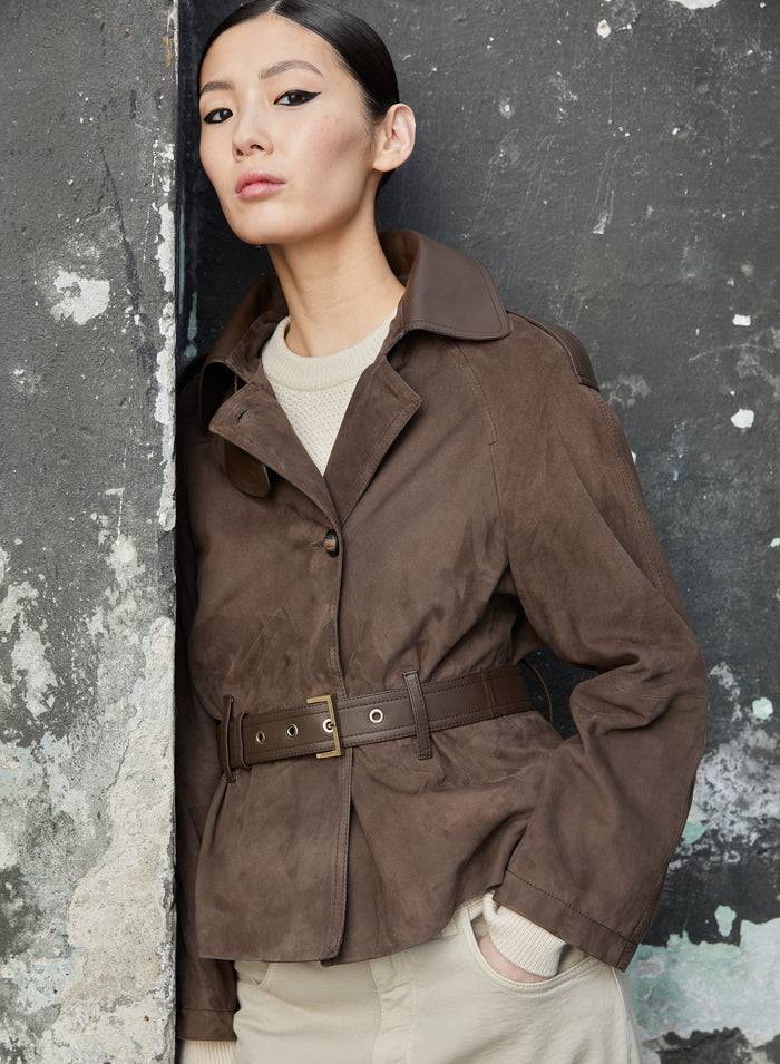Lorena Antoniazzi GIACCA IN CAMOSCIO Sottocosto
