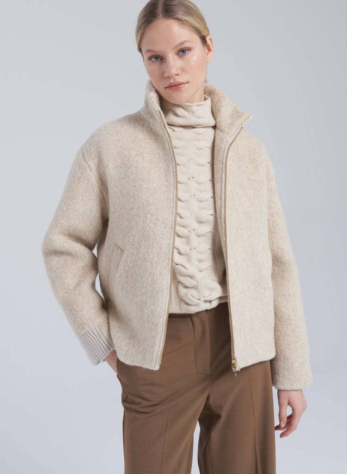 Lorena Antoniazzi BOMBER IN ALPACA E LANA Acquista Ora