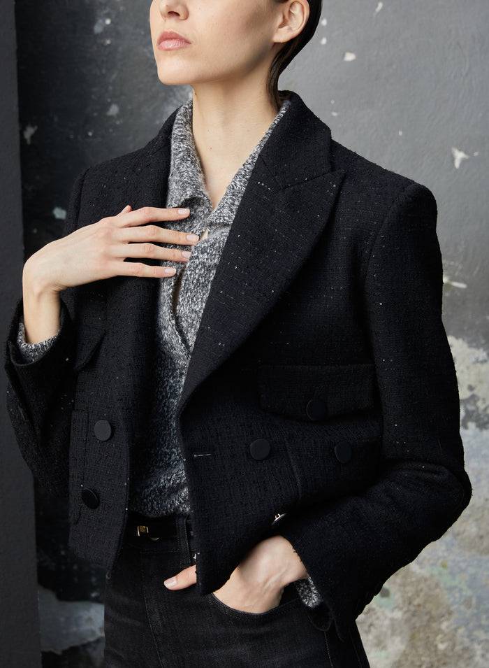 Lorena Antoniazzi GIACCA CROP IN LANA Fino Al -60%