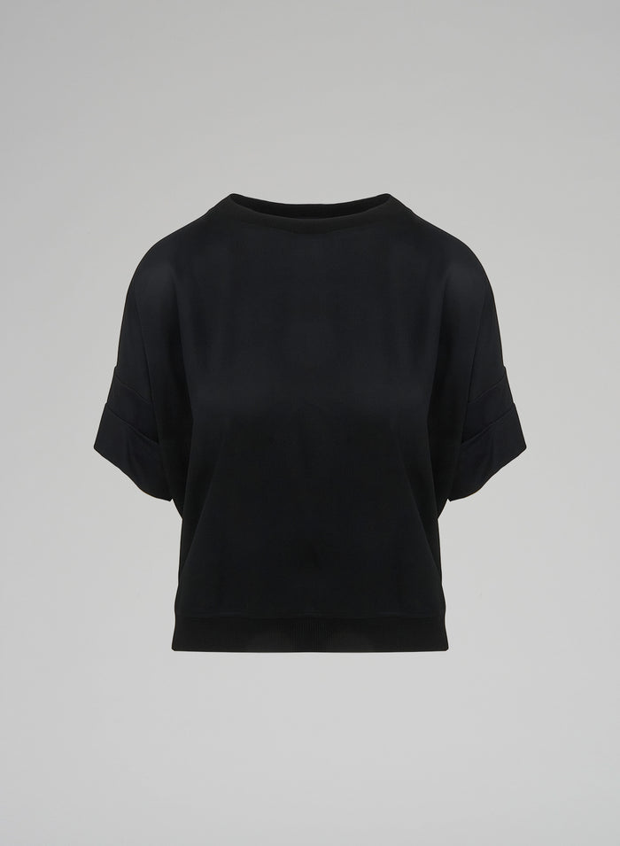 Lorena Antoniazzi T-SHIRT IN TWILL DI SETA Vendita Calda