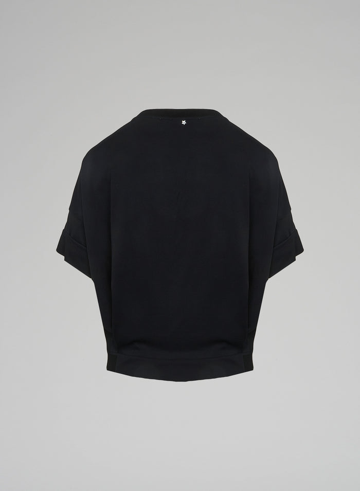 Lorena Antoniazzi T-SHIRT IN TWILL DI SETA Vendita Calda