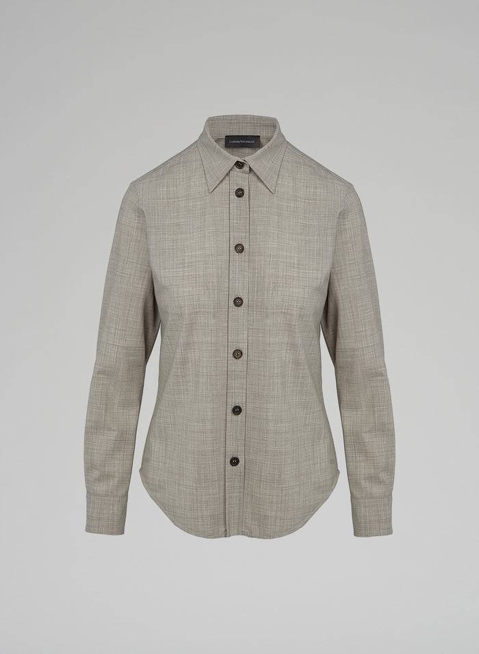 Lorena Antoniazzi CAMICIA IN LANA STRETCH Moda