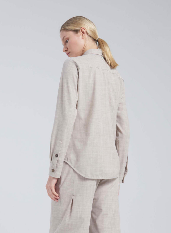 Lorena Antoniazzi CAMICIA IN LANA STRETCH Moda