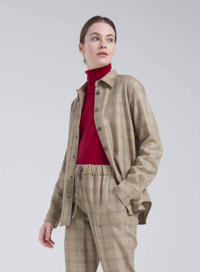 Lorena Antoniazzi CAMICIA IN LANA E VISCOSA 2025