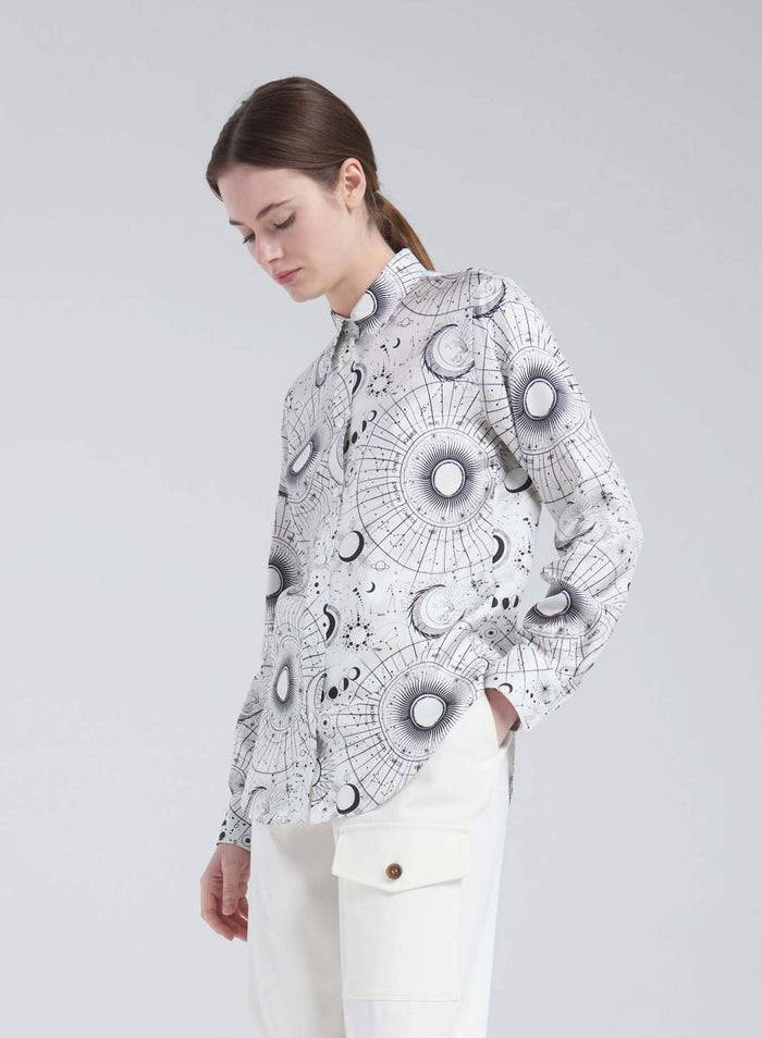 Lorena Antoniazzi CAMICIA IN SETA STAMPATA 2025