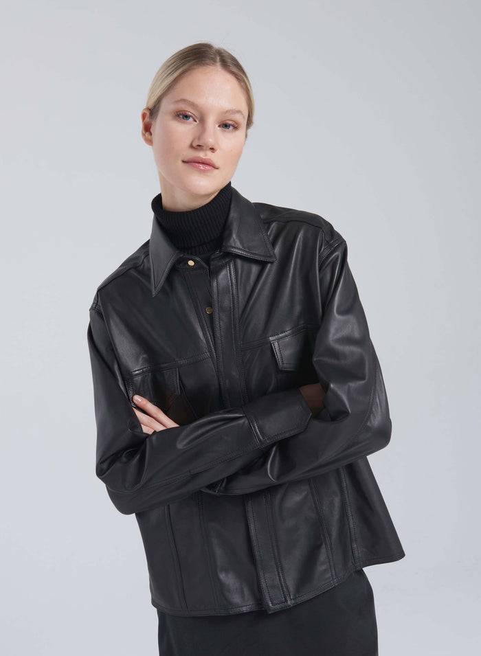 Lorena Antoniazzi CAMICIA IN PELLE In Linea