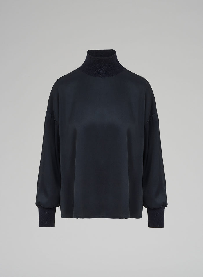 Lorena Antoniazzi BLUSA IN TWILL DI SETA Qualità