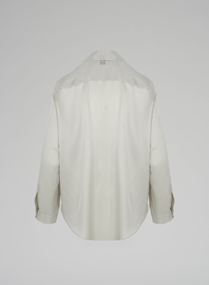 Lorena Antoniazzi BLUSA IN TWILL DI SETA Spedizione Gratuita