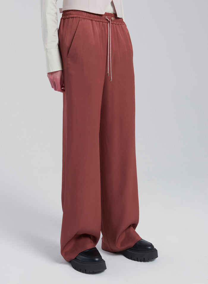 Lorena Antoniazzi PANTALONI IN TWILL DI SETA Consegna Veloce
