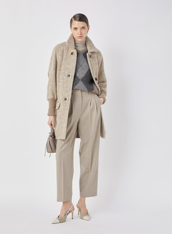 Lorena Antoniazzi PANTALONE IN TELA MELANGE STRETCH Affare Del Giorno