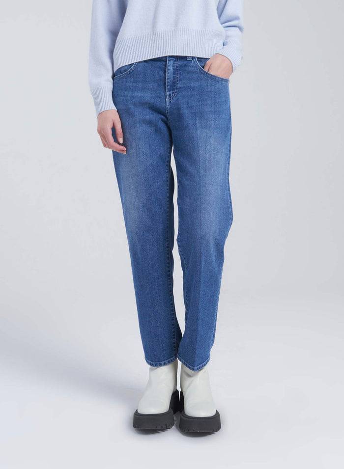 Lorena Antoniazzi PANTALONI DRITTI IN DENIM Novità