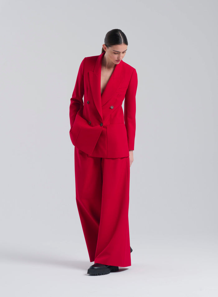 Lorena Antoniazzi PANTALONI PALAZZO IN LANA STRETCH Offerte