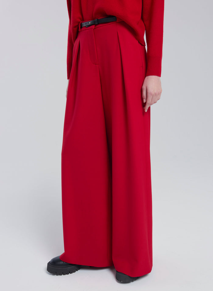 Lorena Antoniazzi PANTALONI PALAZZO IN LANA STRETCH Offerte