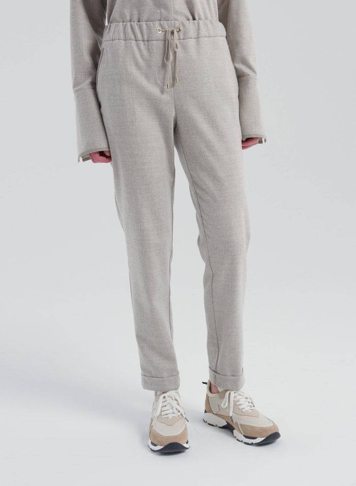 Lorena Antoniazzi JOGGERS IN FLANELLA Vendita Economica
