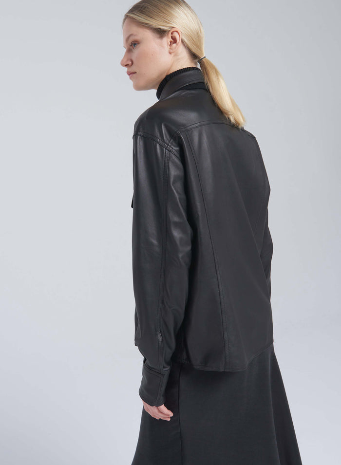 Lorena Antoniazzi CAMICIA IN PELLE Outlet