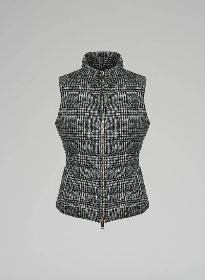 Lorena Antoniazzi GILET IMBOTTITO IN LANA E ALPACA Vendita Calda